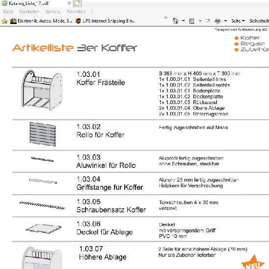 Katalog-Liste